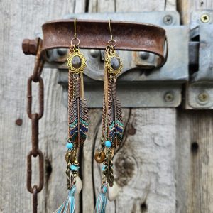 Long Boho Western Earrings