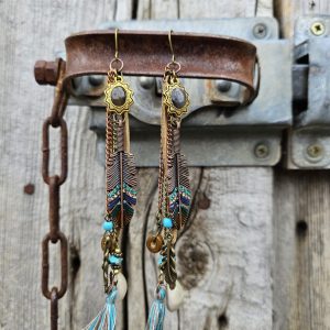 Long Boho Western Earrings