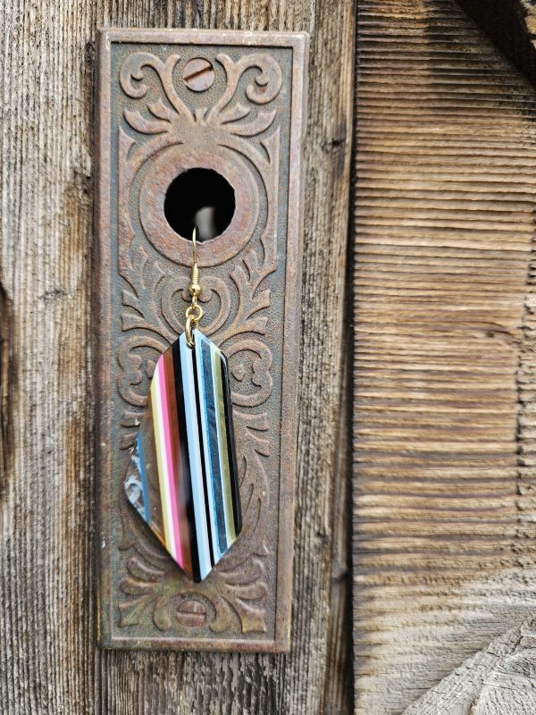 Southwest Striped Resin Earrings - Image 3
