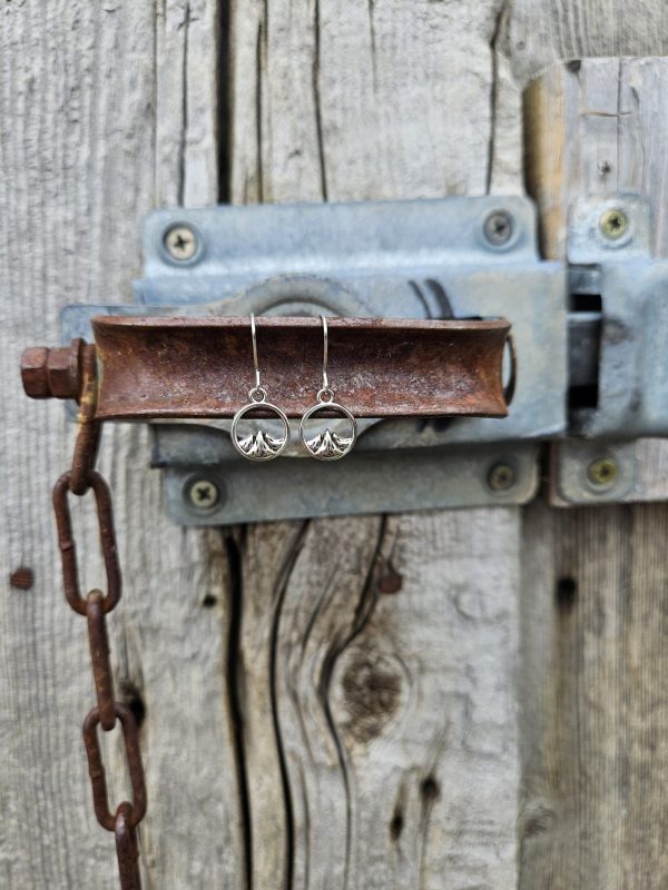 Simple Silver Mountain Earrings