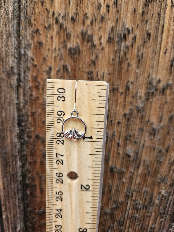 Simple Silver Mountain Earrings - Image 3